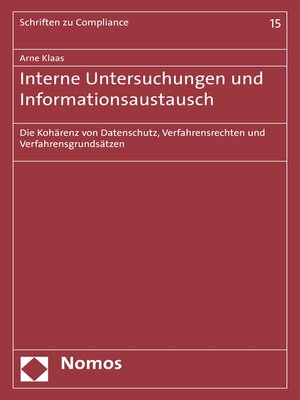 cover image of Interne Untersuchungen und Informationsaustausch